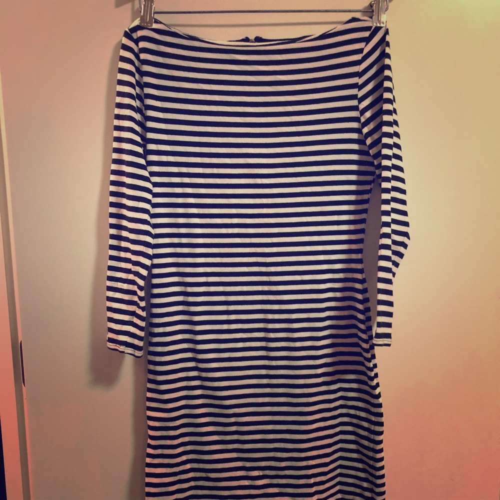 Black and white stripped dress